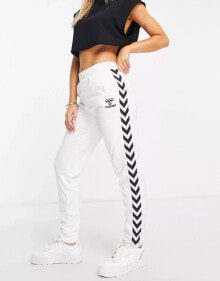 Купить женские брюки Hummel: Hummel classic taped track pants in white