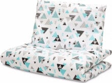 Комплект постельного детского белья Sensillo 100x135 cm, белый цвет, с принтом треугольников