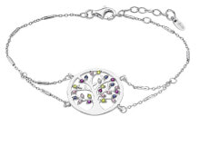 Браслеты beautiful silver bracelet Tree of Life with colored zircons LP1890-2 / 1