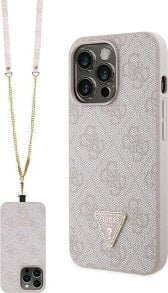 Guess Etui Guess GUHCP13LP4TDSCPP Apple iPhone 13/13 Pro hardcase Crossbody 4G Metal Logo różowy/pink