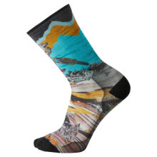 SMARTWOOL Bike Zero Cushion Wolf Print Crew Long Socks