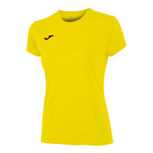 Мужские спортивные футболки Мужская спортивная футболка желтая с логотипом JOMA Combi Short Sleeve T-Shirt
