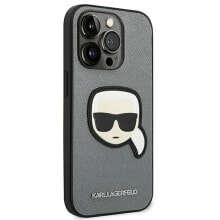 KARL LAGERFELD Klhcp14XSapkhg iPhone 14 Pro Max 6.7 Saffiano Karl`S Head Patch phone case