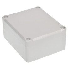 Plastic case Kradex Z54J ABS with gasket and brass sleeves IP65 - 89x76x41mm light-colored