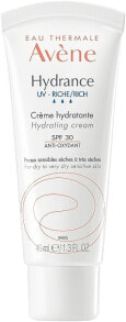 Reichhaltige Feuchtigkeitscreme für empfindliche trockene bis sehr trockene Haut SPF 30 - Avene Eau Thermale Hydrance Rich Hydrating Cream SPF 30