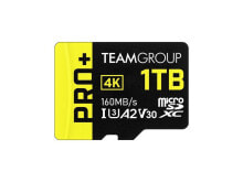 Купить карты памяти Team: Team 1TB Pro+ microSDHC UHS-I/U3 Class 10 Memory Card with Adapter, compatible w