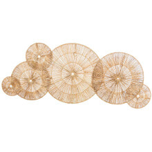 Wall Decoration Alexandra House Living Rattan Natural Fibre Circles 115 x 45 x 0,5 cm