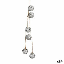 Christmas bauble Rattle Silver 2,5 x 2,5 x 55 cm (24 Units)