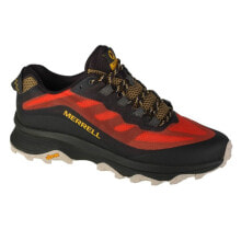 Мужская спортивная обувь для треккинга мужские кроссовки спортивные треккинговые черные красные текстильные низкие демисезонные Merrell Moab Speed M J066777
