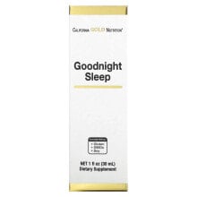 Витамины и БАДы для хорошего сна california Gold Nutrition, Goodnight Sleep, 1 fl oz (30 ml)