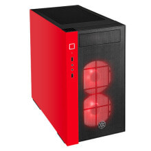 Компьютерные корпуса для игровых ПК Корпус ПК Silverstone RL08 Tower Черный, Красный SST-RL08BR-RGB