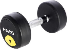 Купить гантели HMS: HMS hantel HG PRO gumowany 1 x 9 kg