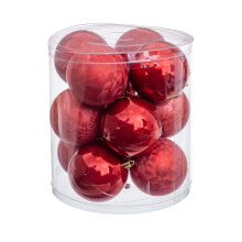 Christmas Baubles Red Plastic 8 x 8 x 8 cm (12 Units)