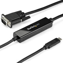 StarTech.com CDP2VGAMM1MB видео кабель адаптер 1 m USB Type-C VGA (D-Sub) Черный