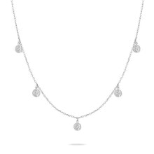 Ювелирные колье original steel necklace with Coins pendants TJ-0447-N-45