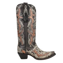 Купить женские высокие ботинки Corral Boots: Corral Boots Embroidery & Crystals Snip Toe Cowboy Womens Black, Brown Casual B