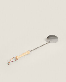 Wood and steel paella spatulas