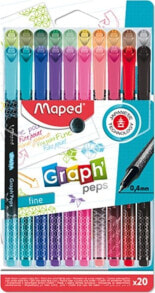 Письменные ручки Maped Cienkopis Graph Peps Deco 20 kolorów MAPED