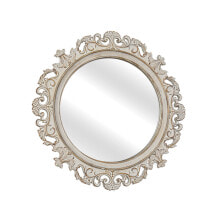 Wall mirror Romimex Natural Resin 34 x 34 x 2 cm Circular