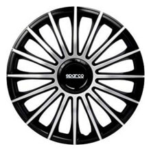 Колпаки на автомобильные колеса Sparco Torino CS5 14" колесные колпаки 4 шт, чёрно-серебристые
