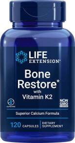 Витамины и БАДы для мышц и суставов Life Extension Bone Restore Комплекс с  кальцием, магнием, бором, цинком, марганцем, кремнием, а также витаминами D3 и K2 120 капсул
