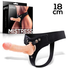 Страпон INTOYOU BDSM LINE Mistress Elastic Strap-on Silicone Dildo 18 cm Flesh
