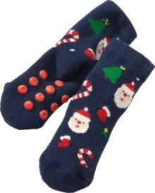 Купить детские товары PUSBLU: ABS Socken mit Weihnachts-Muster, blau & rot, Gr. 19/22, 1 St