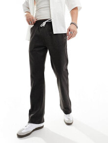 Купить мужские брюки The Couture Club: The Couture Club wool look smart joggers in black
