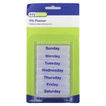 Pill Planner, Weekly 4X Day with Pop Outs, 1 Count