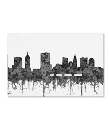 Trademark Global marlene Watson 'Columbus Ohio Skyline BW' Canvas Art - 30