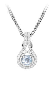 Кулоны и подвески elegant silver pendant with topaz PG000114