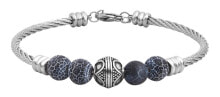 Stylish steel bracelet with beads VEDB0291S-A