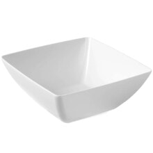 Melamine square food bowl white 27x27cm