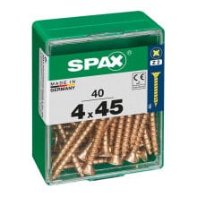 SPAX Yellox 4.0x45 mm Flat Head Wood Screw 40 Units