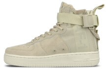 Nike Air Force 1 Mid 绑带复古 中帮 板鞋 女款 灰 / Кроссовки Nike Air Force 1 Mid AA3966-202