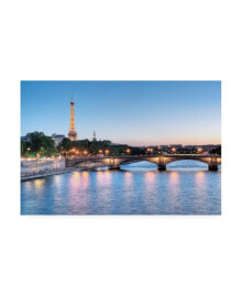 Trademark Global alan Blaustein Twilight on the Seine Canvas Art - 15.5