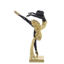 Decorative Figure Alexandra House Living Black Golden Plastic Ballerina 14 x 18 x 26 cm