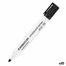 Felt-tip pens Staedtler Whiteboard White Black (10 Units) (1 Unit)