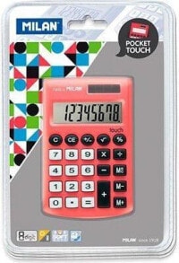 Calculator Milan Pocket calculator Pocket Touch 150908RBL red