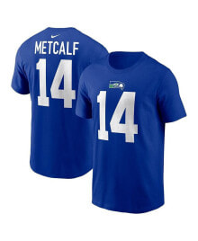 Nike men's DK Metcalf Royal Seattle Seahawks Throwback Player Name and Number T-shirt