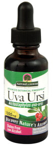 Витамины и БАДы для укрепления иммунитета Nature's Answer Uva Ursi Экстракт толокнянки с низким содержанием спирта 1000 мг 30 мл