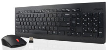 Комплекты из игровых клавиатуры и мыши lenovo 4X30M39469 клавиатура Беспроводной RF Французский Черный