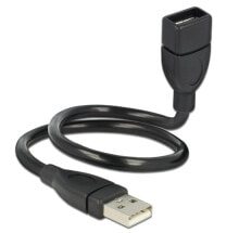 Компьютерные разъемы и переходники deLOCK 35cm USB 2.0 USB кабель 0,35 m USB A Черный 83498
