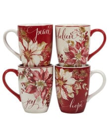 Certified International winters Joy 16 oz Mugs Set of 4