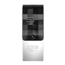 Silicon Power Mobile C31 USB флеш накопитель 32 GB USB Type-A / USB Type-C 3.2 Gen 1 (3.1 Gen 1) Черный, Серебряный SP032GBUC3C31V1K