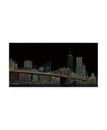 Trademark Global ellicia Amando Brooklyn Bridge Glowing Canvas Art - 15.5