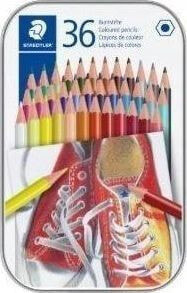 Цветные карандаши для рисования для детей staedtler Kredki sześciokątne 36 kolorów metalowe opakowanie