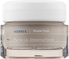 Nachtcreme mit Schwarzkiefernextrakt mit Lifting-Effekt - Korres Black Pine Plump-Op Sleeping Facial