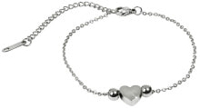 Женские браслеты Thin steel bracelet with heart