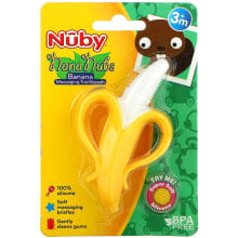 Средства гигиены полости рта для детей nuby, Nananubs Banana Massaging Toothbrush, 3+M, 1 Brush